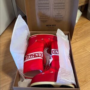 ❌SOLD❌ NWT Moon Boot Icon Red Nylon Boots - EU 42/44 | US W10-11.5
